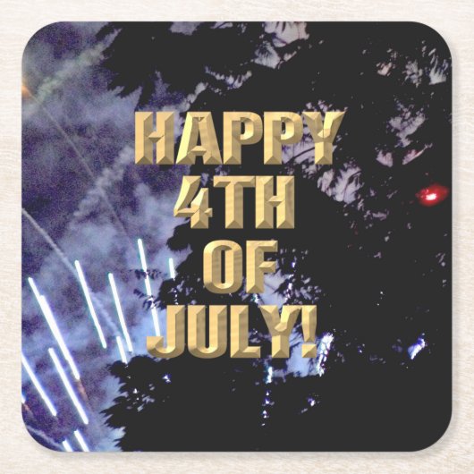 Feuerwerk 1 4. Juli Untersetzer (Vorderseite)
