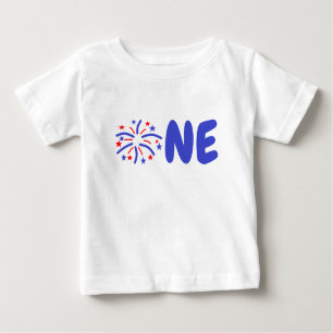 Feuerwerk 1. Geburtstag Baby T-shirt