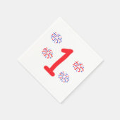 Feuerwerk 1. Geburtstag Serviette (Ecke)