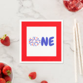 Feuerwerk 1. Geburtstag Serviette (Beispiel)