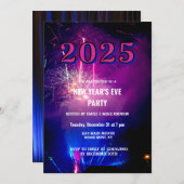 Feuerwerk 2025 - Feier zum Silvesterabend-Party Einladung (Vorne/Hinten)