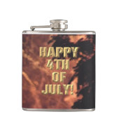 Feuerwerk 20 4. Juli umhüllte Flasche Flachmann (Vorderseite)
