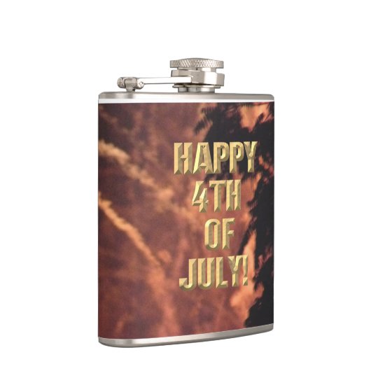 Feuerwerk 20 4. Juli umhüllte Flasche Flachmann (Rechts)