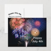 Feuerwerk 2. Juli 4. Postkarte (Vorne/Hinten)