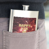 Feuerwerk 3 4. Juli Edelstahlkolben Flachmann (Beispiel)