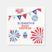 Feuerwerk 4. Juli Babydusche Serviette (Vorderseite)