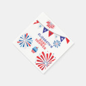 Feuerwerk 4. Juli Babydusche Serviette (Ecke)