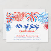 Feuerwerk 4. Juli Einladung (Vorderseite)