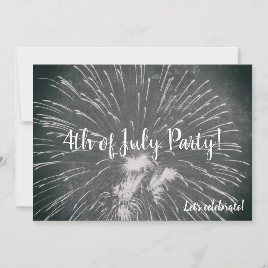Feuerwerk 4. Juli Einladung (Vorderseite)