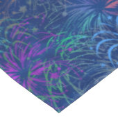 Feuerwerk 4. Juli farbenfrohe Sommermuster Tischdecke (Schrägansicht)