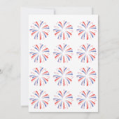 Feuerwerk 4. Juli GRILLEN Party Einladung (Rückseite)