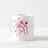 Feuerwerk 4. Juli Kaffeepause Tasse (Vorderseite Links)