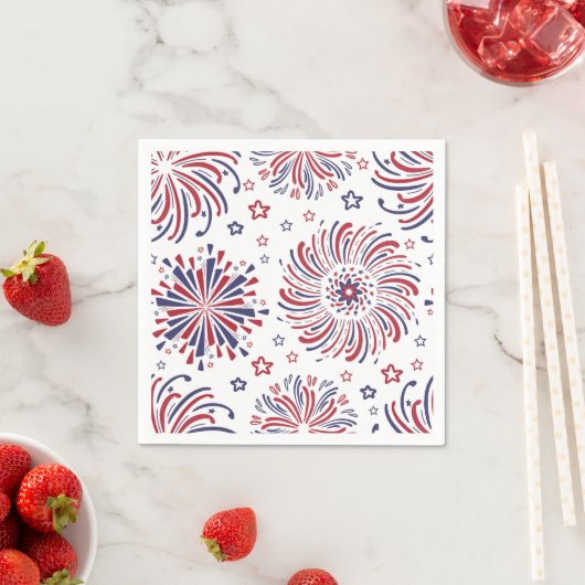Feuerwerk 4. Juli Napkins Serviette (Beispiel)