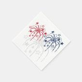 Feuerwerk 4. Juli Paper Napkin Set Serviette (Ecke)