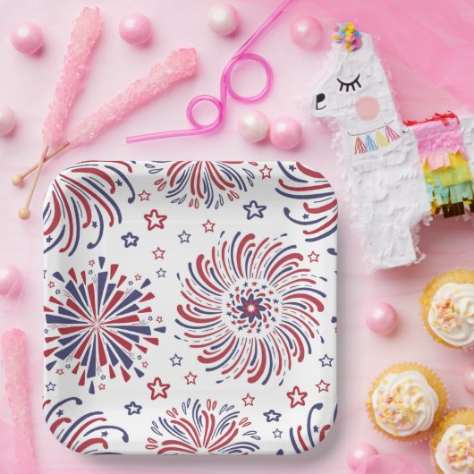 Feuerwerk 4. Juli Papierplatte Pappteller (Party)