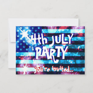 Feuerwerk 4. Juli Party Einladung