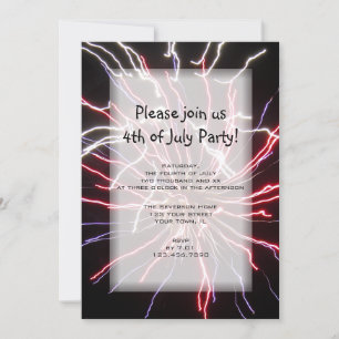 Feuerwerk 4. Juli Party Einladung
