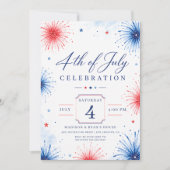 Feuerwerk 4. Juli Party Einladung (Vorderseite)