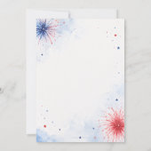 Feuerwerk 4. Juli Party Einladung (Rückseite)