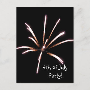 Feuerwerk 4. Juli Party Einladung Postkarte