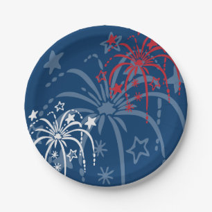 Feuerwerk 4. Juli Party Papierplatte Pappteller
