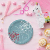 Feuerwerk 4. Juli Party Papierplatte Pappteller (Party)