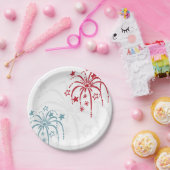 Feuerwerk 4. Juli Party Papierplatte Pappteller (Party)