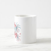 Feuerwerk 4. Juli Stars Doodles Kaffeetasse (Mittel)