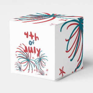 Feuerwerk 4. Juli Sterne BBQ Geburtstag Geschenkschachtel