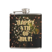 Feuerwerk 4. Juli umhüllter Kolben Flachmann (Vorderseite)