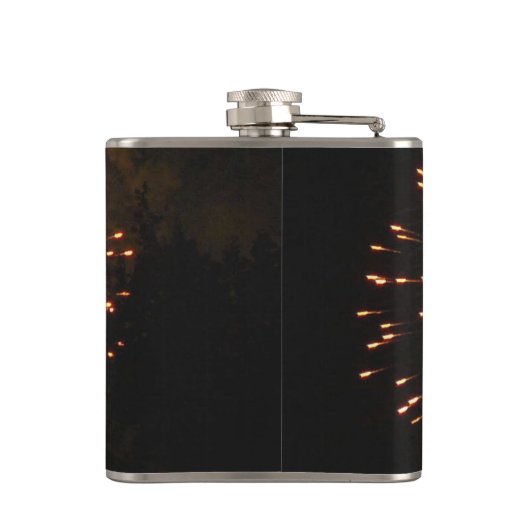 Feuerwerk 4. Juli umhüllter Kolben Flachmann (Rückseite)