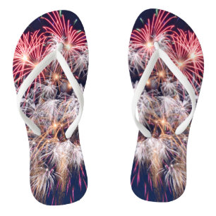 Feuerwerk 4. Juli Unabhängigkeitstag Badesandalen