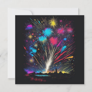 Feuerwerk   4. Juli Unabhängigkeitstag  Einladung