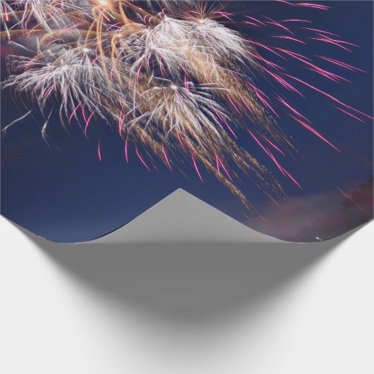 Feuerwerk 4. Juli Unabhängigkeitstag Geschenkpapier (Ecke)
