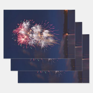 Feuerwerk 4. Juli Unabhängigkeitstag Geschenkpapier Set