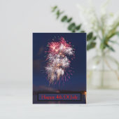 Feuerwerk 4. Juli Unabhängigkeitstag Postkarte (Stehend Vorderseite)