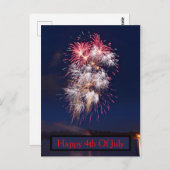 Feuerwerk 4. Juli Unabhängigkeitstag Postkarte (Vorne/Hinten)