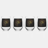 Feuerwerk 4. Juli Weingläser Set 4 Weinglas Ohne Stiel (Hinten)