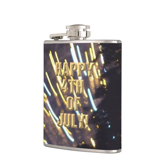 Feuerwerk 6 4. Juli umhüllter Kolben Flachmann (Links)