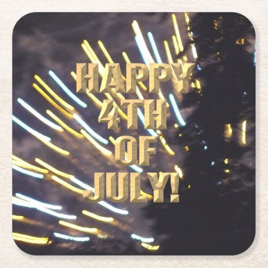 Feuerwerk 6 4. Juli Untersetzer Papier (Vorderseite)