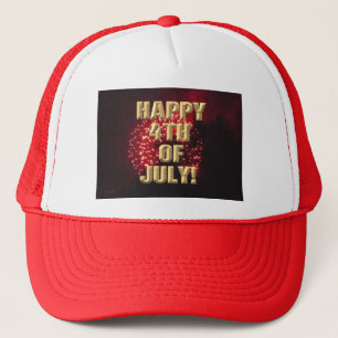 Feuerwerk 7 4. Juli roter LKW-Hut Truckerkappe
