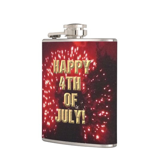 Feuerwerk 7 4. Juli umhüllter Kolben Flachmann (Links)