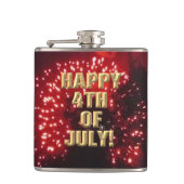 Feuerwerk 7 4. Juli umhüllter Kolben Flachmann (Vorderseite)