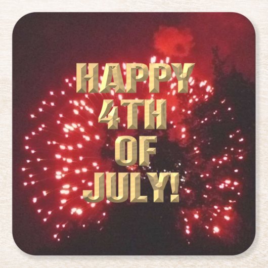Feuerwerk 7. 4. Juli Untersetzer (Vorderseite)