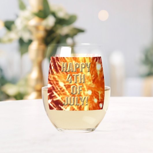 Feuerwerk 8 4. Juli Weinglas Ohne Stiel (Insitu (Hochzeit))