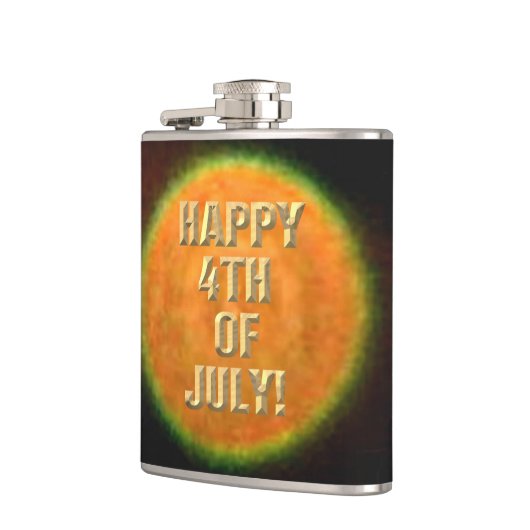 Feuerwerk 9 4. Juli umhüllter Kolben Flachmann (Links)