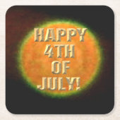 Feuerwerk 9. 4. Juli Untersetzer Papier (Vorderseite)