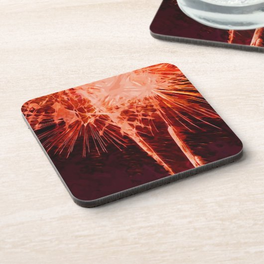Feuerwerk Abstrakter Impressionismus Untersetzer (Linke Seite)