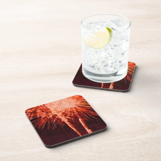 Feuerwerk Abstrakter Impressionismus Untersetzer (Rechte Seite)