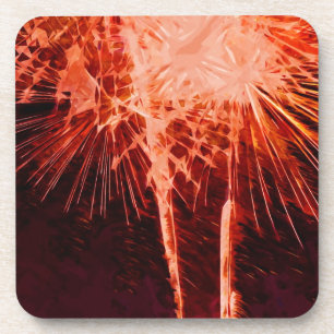 Feuerwerk Abstrakter Impressionismus Untersetzer